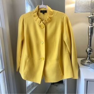 😍 Sz12wp Talbots Women's Wool Yellow Jacket